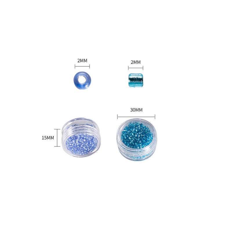 LONGWIN Multicolor 11/0 2mm Glass Seed Beads Approx 9600pcs Crystal Beads in 12 Colors Jewelry Making Supply for DIY Projects, Bracelets, Necklaces, Earrings - Image 3